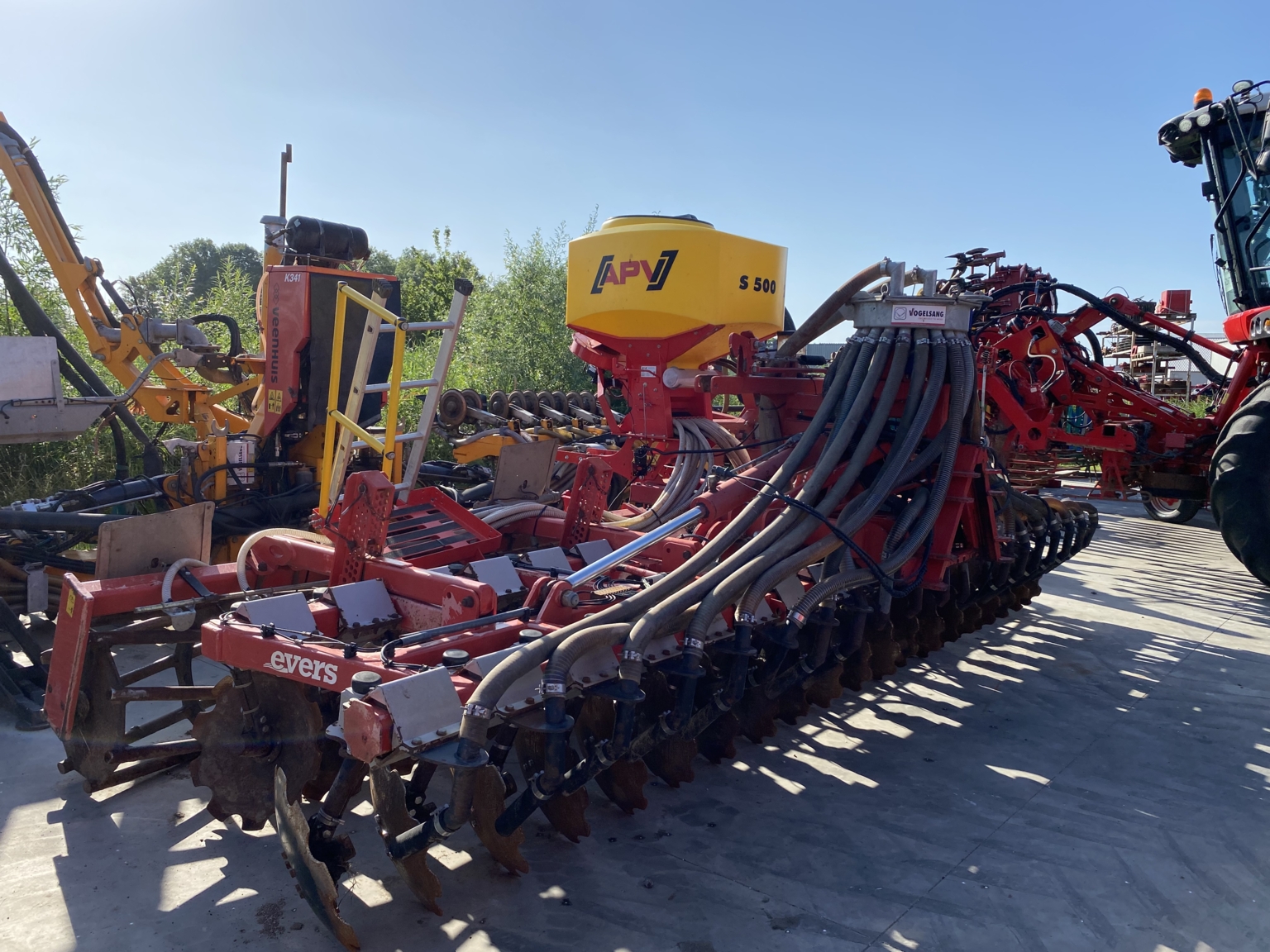 Evers 6m schijveneg met APV zaaimachine